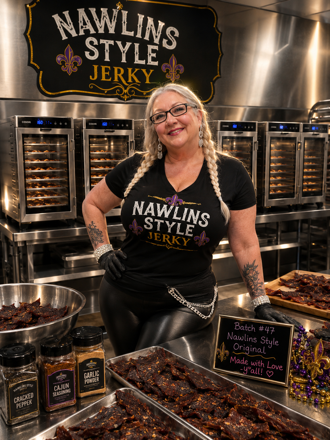 The Jerky Lady handcrafting her signature jerky